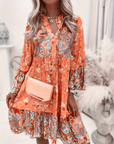Ashley™ | PRINTED BELLY COVERING BOHO DRESS