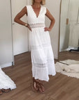Alexa™ | BELLY COVERING LACE V-NECK CAMI DRESS