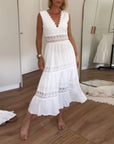 Alexa™ | BELLY COVERING LACE V-NECK CAMI DRESS