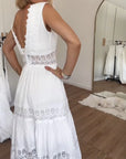 Alexa™ | BELLY COVERING LACE V-NECK CAMI DRESS