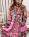 Ashley™ | PRINTED BELLY COVERING BOHO DRESS