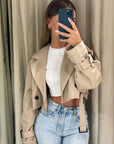 Darcy™ | LADIES CROPPED TRENCHCOAT