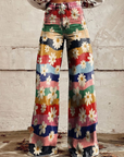 Nina | Retro Garden Wide-Leg Pants