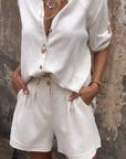 Eleanor™ | LINEN SHIRT WITH TROUSERS