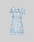 Felicity™ | SHORT SLEEVE EMBROIDERED FLORAL DRESS