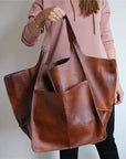 Sienna | OVERSIZED LEATHER TOTE BAG