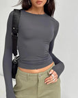 Liliana™ | LONG SLEEVE CROP T-SHIRT