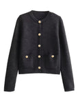 Alana™ | KNIT CARDIGAN WITH GOLDEN BUTTONS