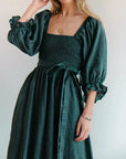 Holly™ | FRENCH DRESS WITH RUFFLED SLEEVES